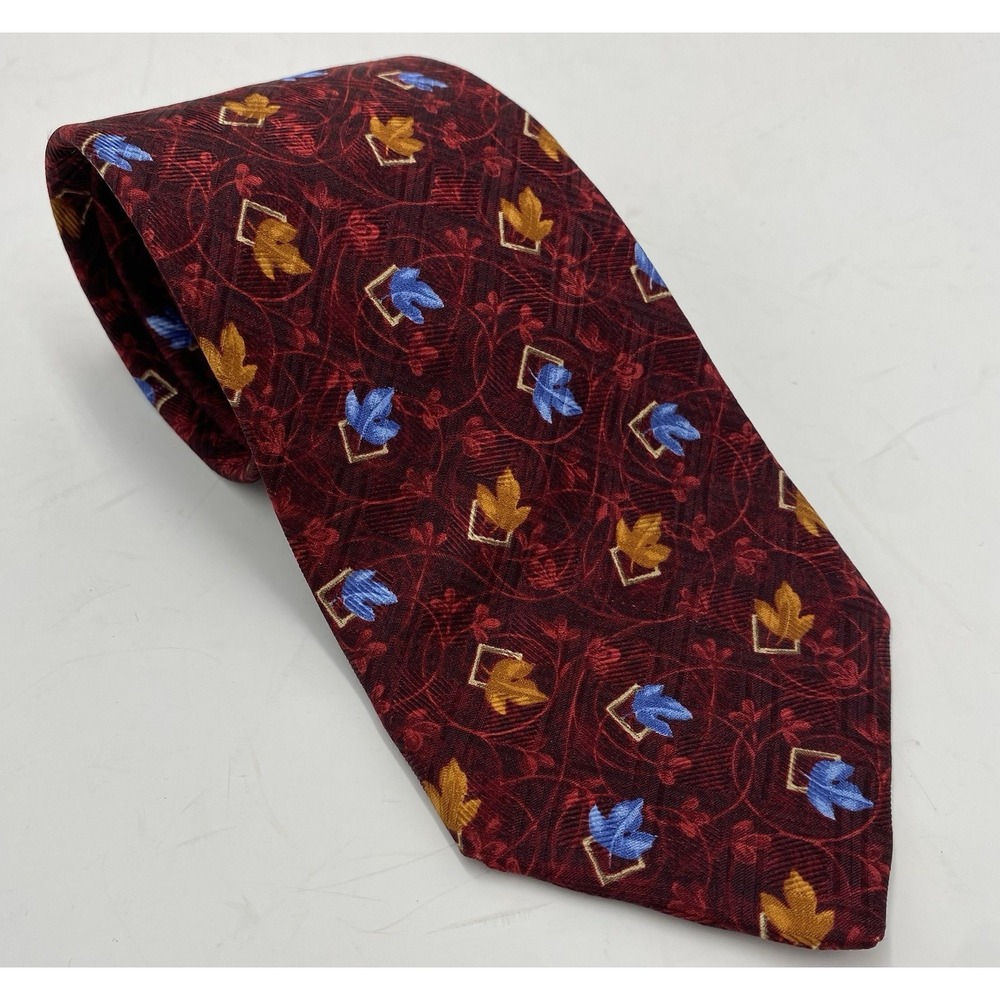 Robert Talbott Men's Best‎ Of Class Silk Autumn Leaves Necktie Red
